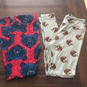 2 pair LuLaRoe OS leggings